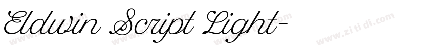 Eldwin Script Light字体转换